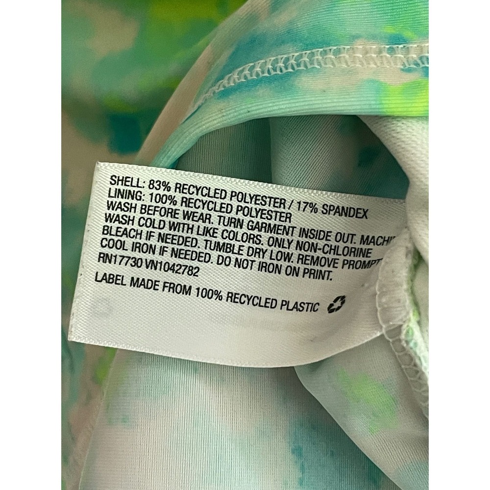 Kids 2T Swimsuit Green Tie Dye Cat & Jack Rash Guard Set Beach Surf Pool Coastal - Picture 7 of 8